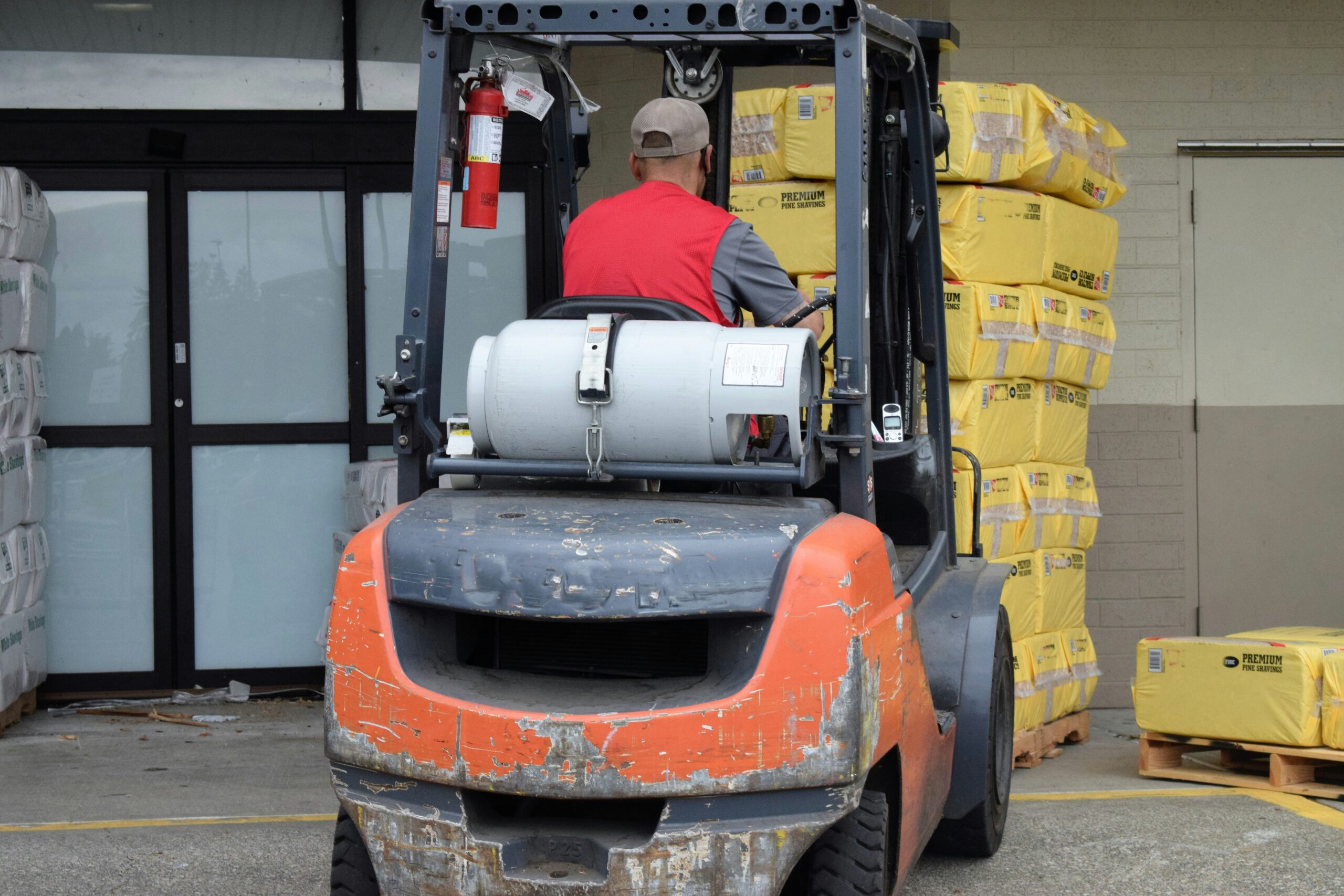 Heftruckgas heftruck met gasfles intern transport